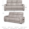 image:imageSignature Design by Ashley Power Reclining Loveseat with Console GrayGrey
