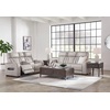 image:imageSignature Design by Ashley Power Reclining Loveseat with Console GrayGrey