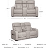 image:imageSignature Design by Ashley Power Reclining Loveseat with Console GrayGrey