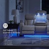 image:imageSignature Design by Ashley Power Reclining Loveseat with Console GrayGrey