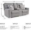 image:imageSignature Design by Ashley Power Reclining Sofa Pewter Gray BiscoeLoveseat