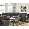 image:imageSignature Design by Ashley Reclining Sectional Sofa Pewter TamboGrey