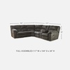 image:imageSignature Design by Ashley Reclining Sectional Sofa Pewter TamboGrey