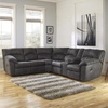 image:imageSignature Design by Ashley Reclining Sectional Sofa Pewter TamboGrey