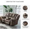 image:imageSignature Design by Ashley Reclining Sofa Windsley Pillow Top CouchReclining Loveseat with Console