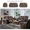 image:imageSignature Design by Ashley Reclining Sofa Windsley Pillow Top CouchReclining Loveseat with Console