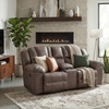 image:imageSignature Design by Ashley Reclining Sofa Windsley Pillow Top CouchReclining Loveseat with Console