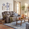 image:imageSignature Design by Ashley Reclining Sofa Windsley Pillow Top CouchReclining Loveseat with Console