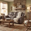 image:imageSignature Design by Ashley Reclining Sofa Windsley Pillow Top CouchReclining Loveseat with Console