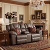 image:imageSignature Design by Ashley Reclining Sofa Windsley Pillow Top CouchReclining Loveseat with Console