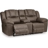 image:imageSignature Design by Ashley Reclining Sofa Windsley Pillow Top CouchReclining Loveseat with Console