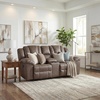 image:imageSignature Design by Ashley Reclining Sofa Windsley Pillow Top CouchReclining Loveseat with Console