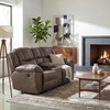 image:imageSignature Design by Ashley Reclining Sofa Windsley Pillow Top CouchReclining Loveseat with Console