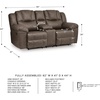 image:imageSignature Design by Ashley Reclining Sofa Windsley Pillow Top CouchReclining Loveseat with Console