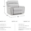 image:imageSignature Design by Ashley Tealwell Contemporary Power Recliner with Adjustable Headrest and USB Charging Port Light Gray