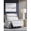 image:imageSignature Design by Ashley Tealwell Contemporary Power Recliner with Adjustable Headrest and USB Charging Port Light Gray