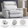 image:imageSignature Design by Ashley Tealwell Contemporary Power Recliner with Adjustable Headrest and USB Charging Port Light Gray