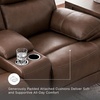 image:imageSignature Design by Ashley VonRyan Power Reclining Sofa Top Grain Leather Seating ZeroGravity Recliner Couch Living Room Furniture Tobacco Brown 92InchLoveseat