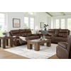 image:imageSignature Design by Ashley VonRyan Power Reclining Sofa Top Grain Leather Seating ZeroGravity Recliner Couch Living Room Furniture Tobacco Brown 92InchLoveseat