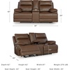 image:imageSignature Design by Ashley VonRyan Power Reclining Sofa Top Grain Leather Seating ZeroGravity Recliner Couch Living Room Furniture Tobacco Brown 92InchLoveseat