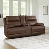 image:imageSignature Design by Ashley VonRyan Power Reclining Sofa Top Grain Leather Seating ZeroGravity Recliner Couch Living Room Furniture Tobacco Brown 92InchLoveseat