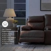 image:imageSignature Design by Ashley VonRyan Power Reclining Sofa Top Grain Leather Seating ZeroGravity Recliner Couch Living Room Furniture Tobacco Brown 92InchLoveseat
