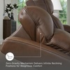 image:imageSignature Design by Ashley VonRyan Power Reclining Sofa Top Grain Leather Seating ZeroGravity Recliner Couch Living Room Furniture Tobacco Brown 92InchLoveseat