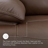 image:imageSignature Design by Ashley VonRyan Power Reclining Sofa Top Grain Leather Seating ZeroGravity Recliner Couch Living Room Furniture Tobacco Brown 92InchLoveseat