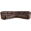 image:imageSignature Design by Ashley 5Piece Leather Power Reclining SectionalBrown