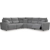 image:imageSignature Design by Ashley 5Piece Power Reclining Sectional Sofa GrayL Shape