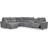 image:imageSignature Design by Ashley 5Piece Power Reclining Sectional Sofa GrayLeft U Shape