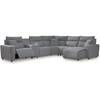 image:imageSignature Design by Ashley 5Piece Power Reclining Sectional Sofa GrayRight U Shape