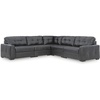 image:imageSignature Design by Ashley Brindley Pier 4Piece Leather Modular Sectional5Piece Sectional