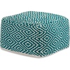 image:imageSignature Design by Ashley Brynnsen Casual Handwoven Geometric Pouf Green amp WhiteGreen and White