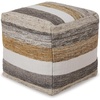 image:imageSignature Design by Ashley Chevron Pouf Ottoman Blue Denim Foot RestMulti Brown