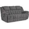 image:imageSignature Design by Ashley Foreside Contemporary Stain Resistant Manual Reclining Sofa GrayContemporary