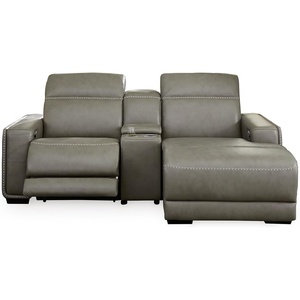 image:imageSignature Design by Ashley 3Piece Power Reclining Sectional Loveseat3Piece Power Reclining Sectional with Chaise