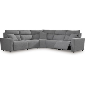 image:imageSignature Design by Ashley 5Piece Power Reclining Sectional Sofa GrayL Shape