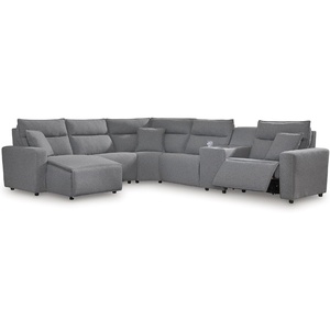 image:imageSignature Design by Ashley 5Piece Power Reclining Sectional Sofa GrayLeft U Shape