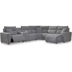 image:imageSignature Design by Ashley 5Piece Power Reclining Sectional Sofa GrayRight Hand Facing