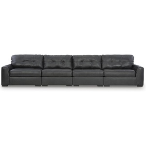 image:imageSignature Design by Ashley Brindley Pier 4Piece Leather Modular Sectional4Piece Sectional