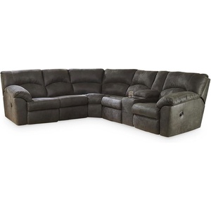 image:imageSignature Design by Ashley Reclining Sectional Sofa Pewter TamboGrey