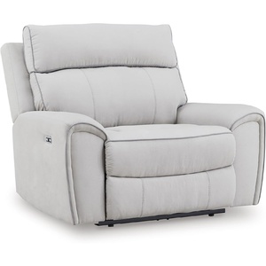 image:imageSignature Design by Ashley Tealwell Contemporary Power Recliner with Adjustable Headrest and USB Charging Port Light Gray