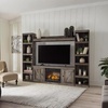 image:imageSignature Design by Ashley 4Piece Electric Fireplace TV Stand Gray