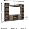 image:imageSignature Design by Ashley 4Piece Electric Fireplace TV Stand Gray