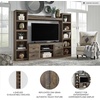 image:imageSignature Design by Ashley 4Piece Fireplace Entertainment Center WhiteBrown
