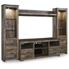 image:imageSignature Design by Ashley 4Piece Fireplace Entertainment Center WhiteBrown