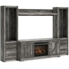 image:imageSignature Design by Ashley 4Piece Fireplace Entertainment Center WhiteGrey