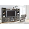 image:imageSignature Design by Ashley 4Piece Fireplace Entertainment Center WhiteGrey