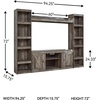 image:imageSignature Design by Ashley 4Piece Fireplace Entertainment Center WhiteGrey